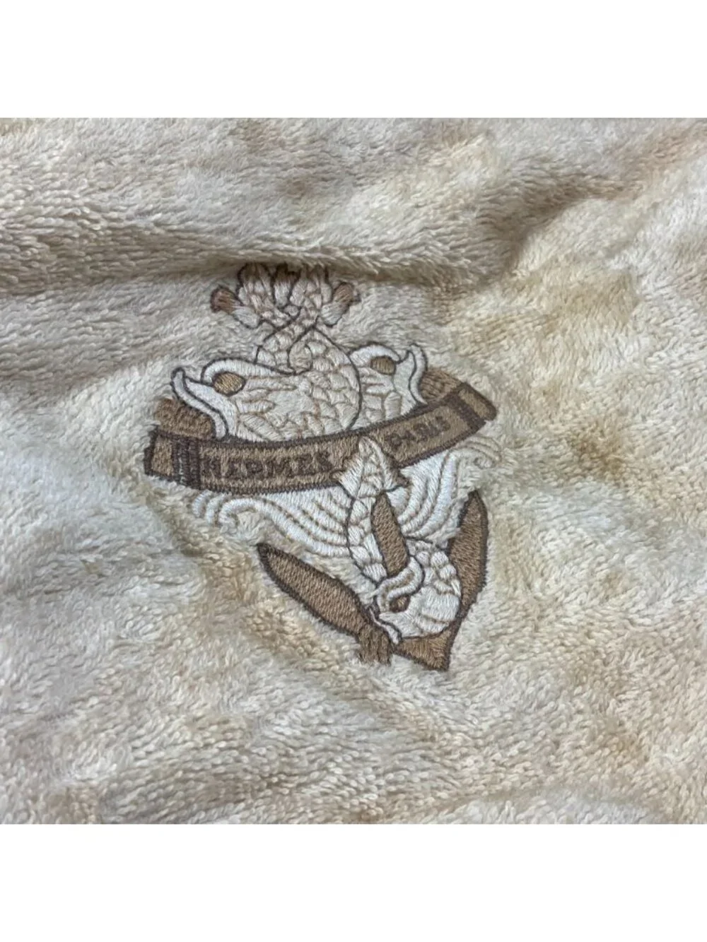 Hermes Pouch Logo Pile Beige